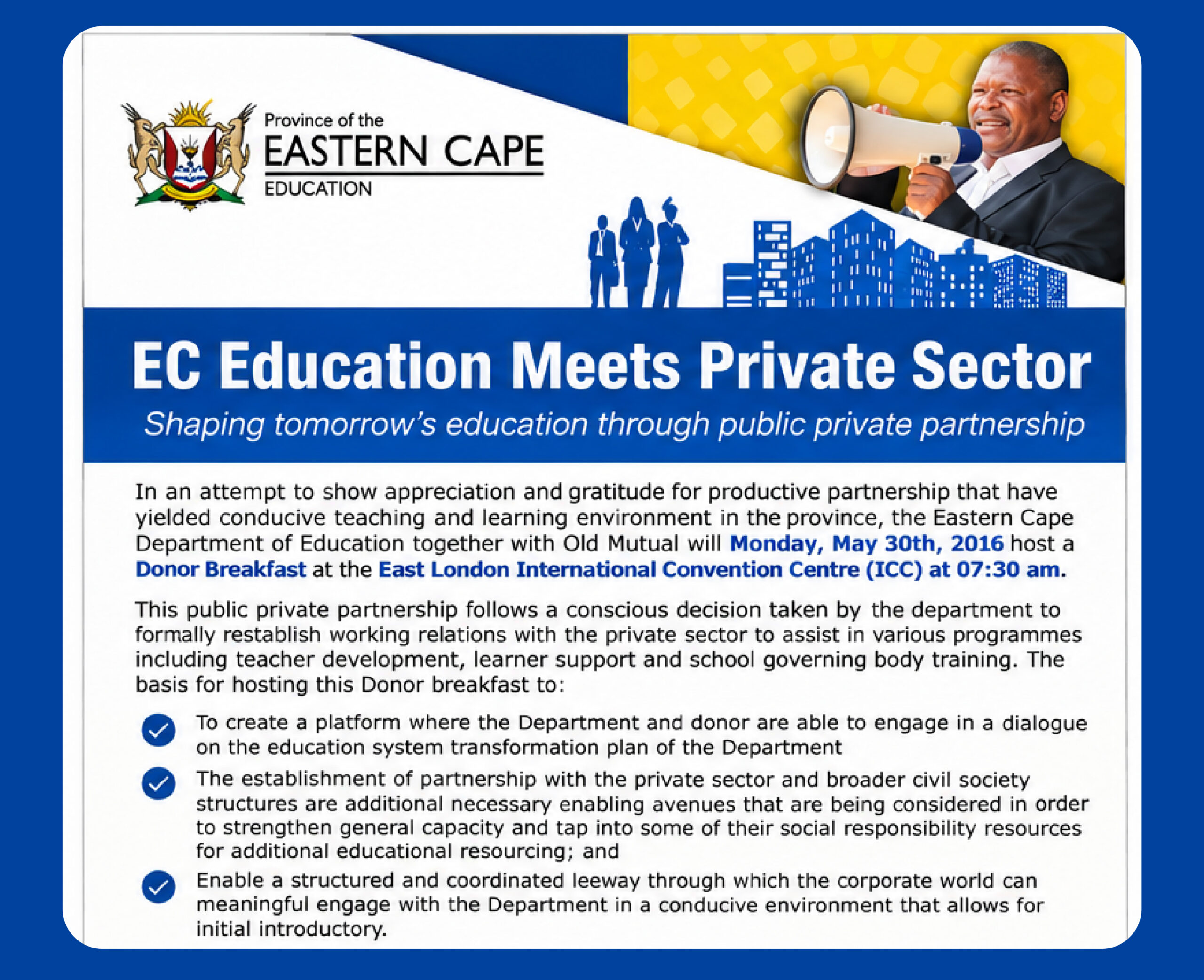 Mandela Month Activities Advertorial – EC Department of Education.